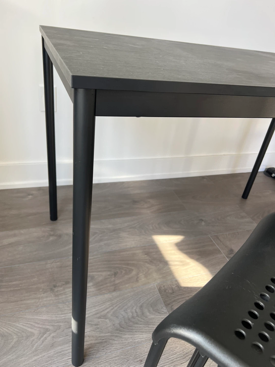 IKEA Black Dining Table with 4 chairs - photo 2