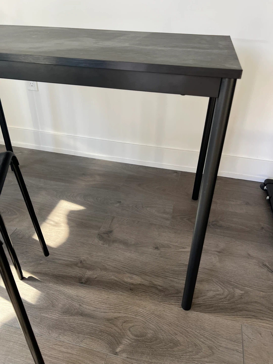 IKEA Black Dining Table with 4 chairs - photo 5