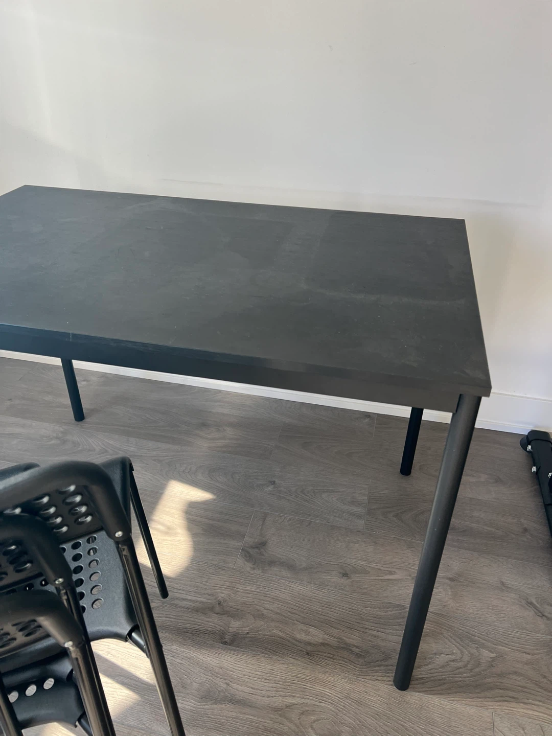 IKEA Black Dining Table with 4 chairs - photo 4
