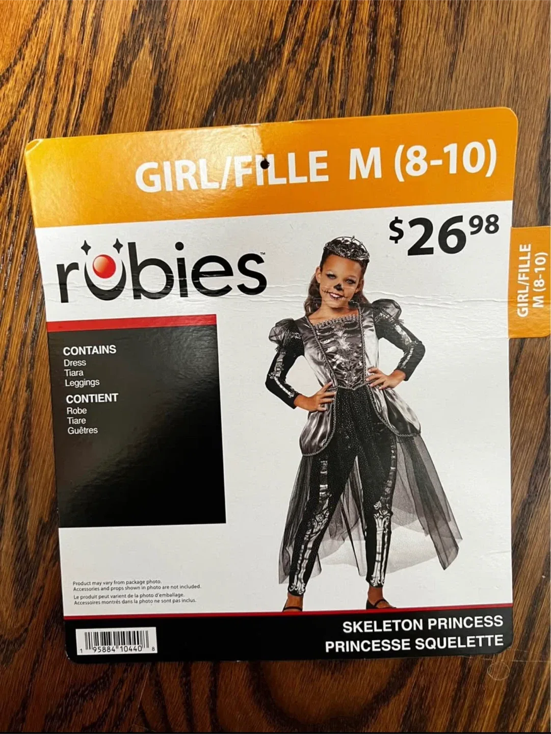 Robies Skeleton Princess Costume - Size M (8-10) thumbnail