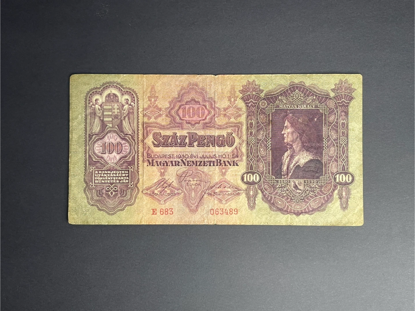 100 pengo | Hungary - 1930 - photo 2