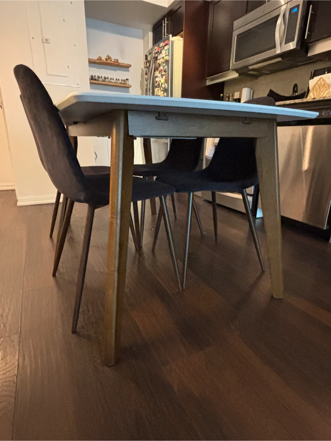 Modern White Dining Table with Chairs
