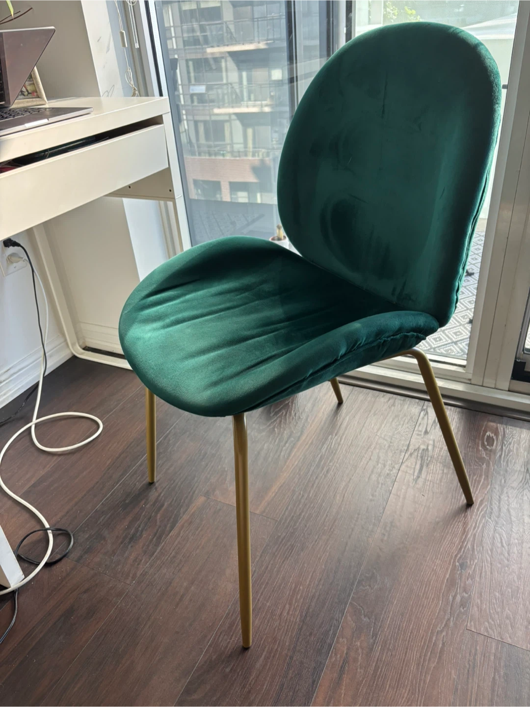 Green Velvet Chair - photo 3