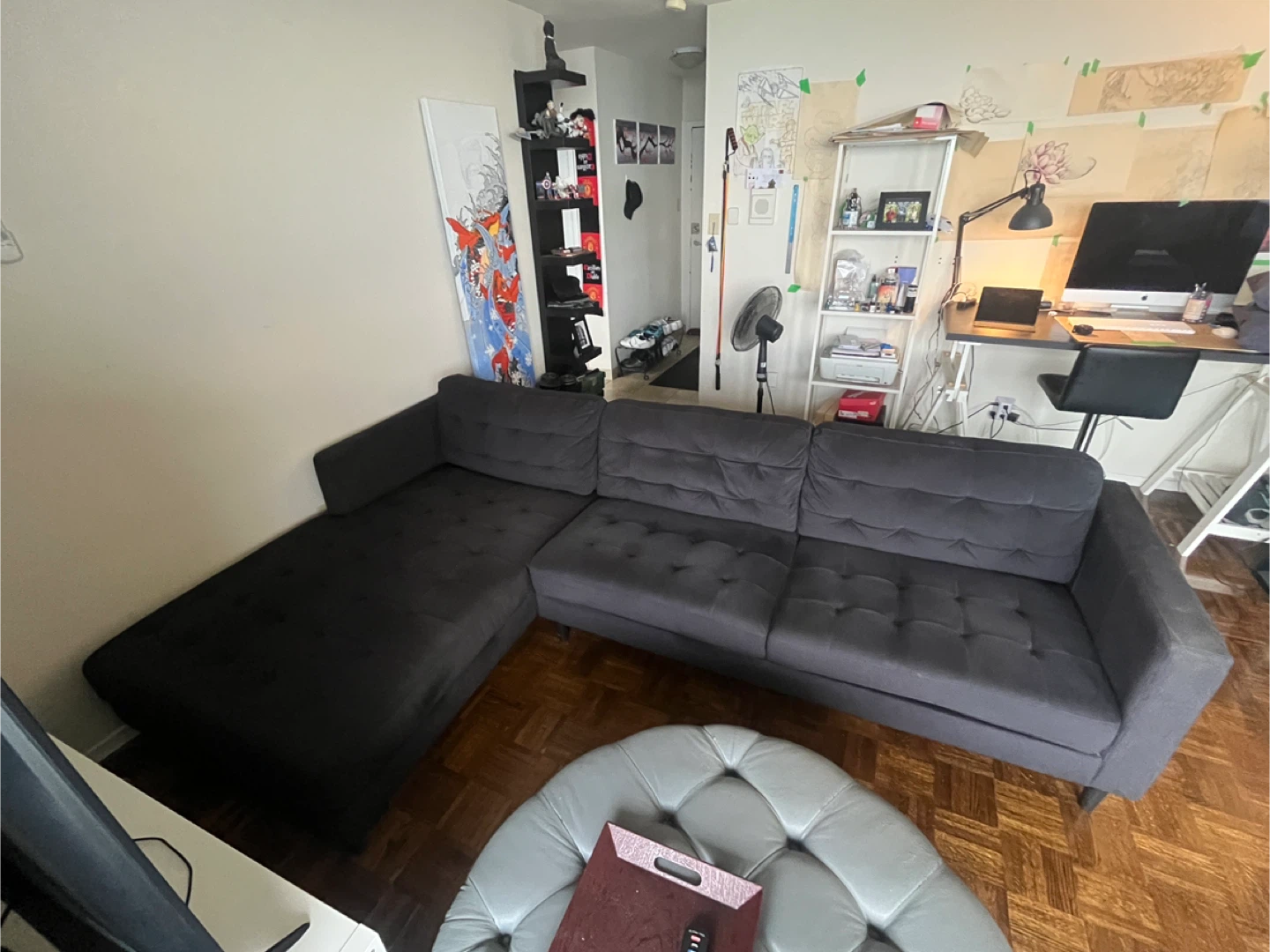 Paragon 2-Piece Sectional with Right-Facing Chaise - Charcoal - photo 2