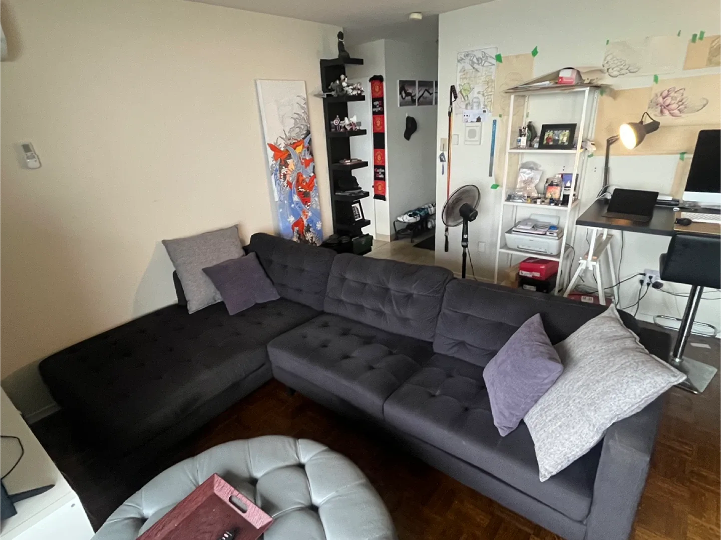 Paragon 2-Piece Sectional with Right-Facing Chaise - Charcoal thumbnail
