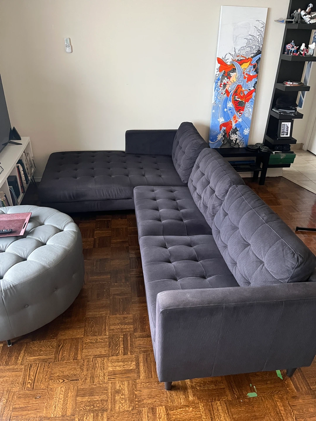 Paragon 2-Piece Sectional with Right-Facing Chaise - Charcoal - photo 5