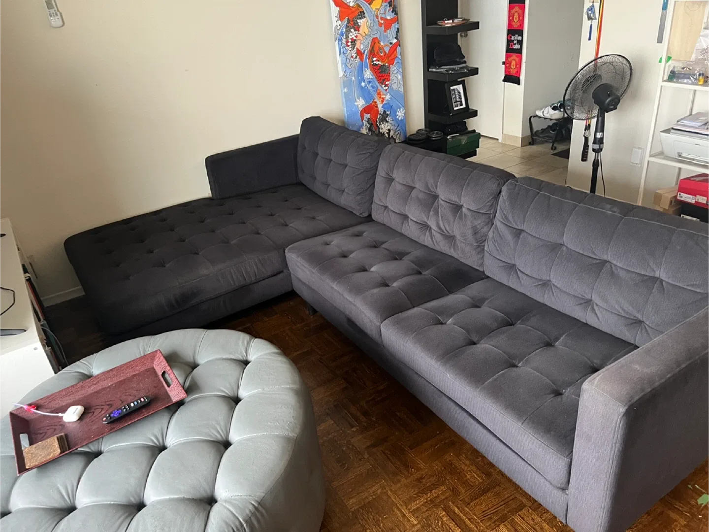 Paragon 2-Piece Sectional with Right-Facing Chaise - Charcoal image indicator(6)