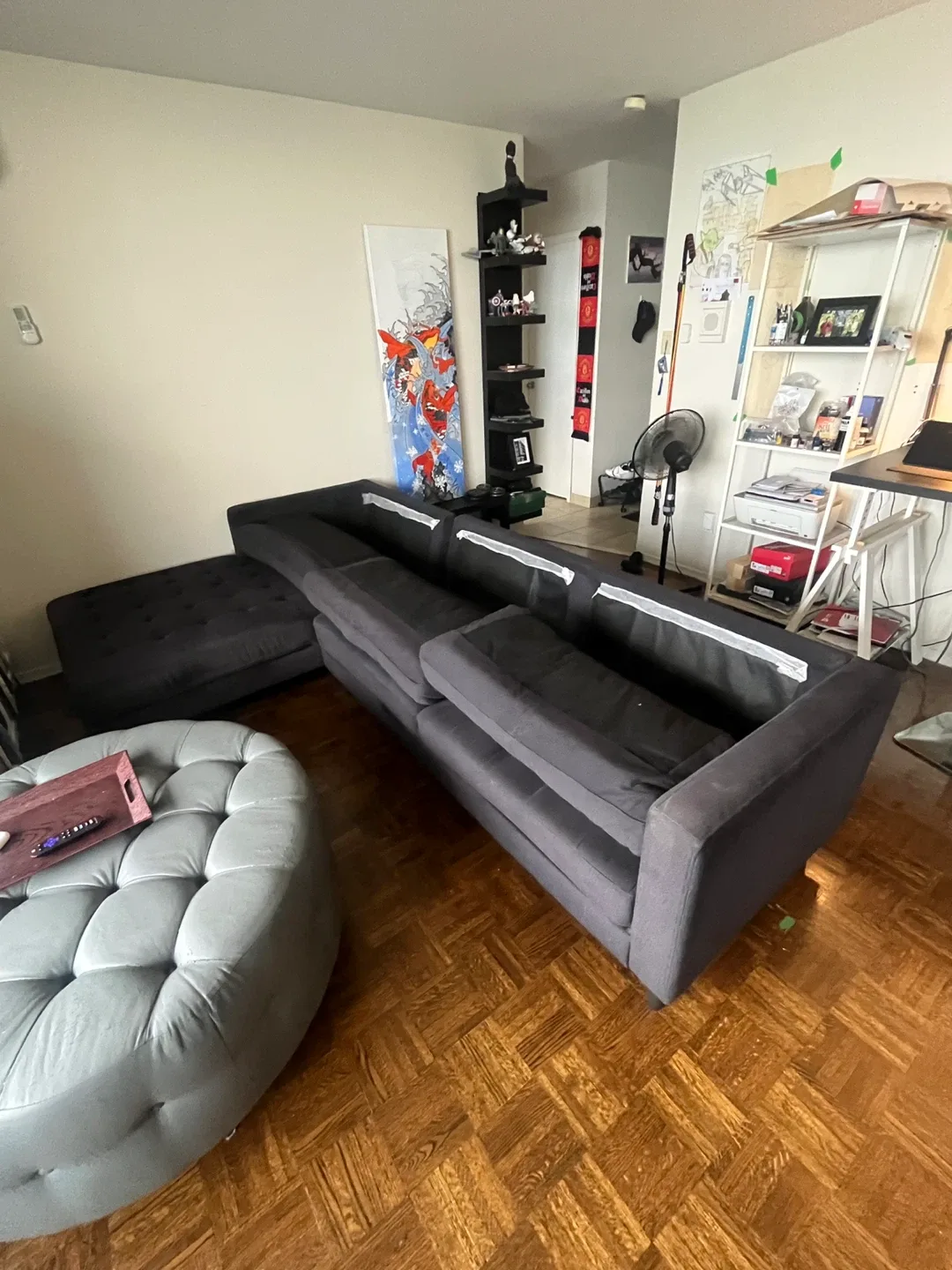 Paragon 2-Piece Sectional with Right-Facing Chaise - Charcoal image indicator(8)