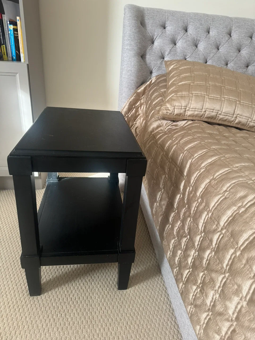 Black Wood Nightstand image indicator(2)