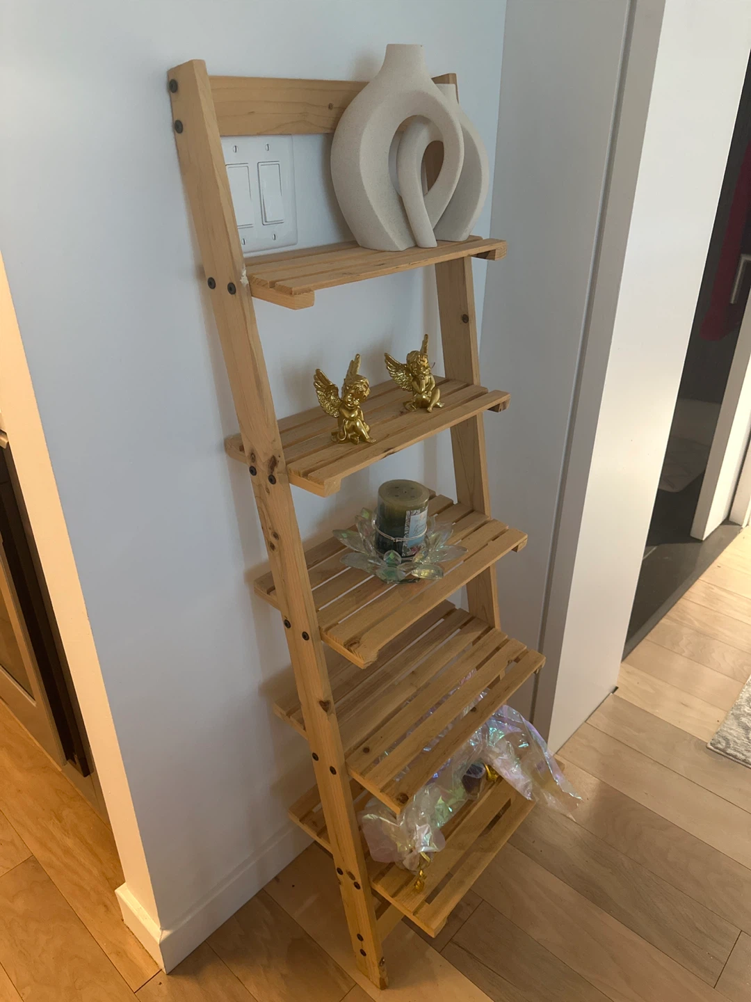 Wooden Ladder Shelf - Home Decor - photo 2