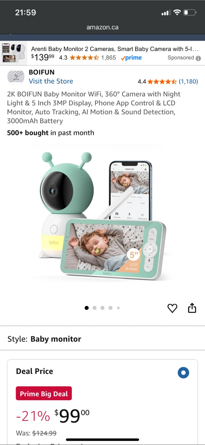 BOIFUN Baby 6T Smart Video Monitor - New in Box! - photo 3
