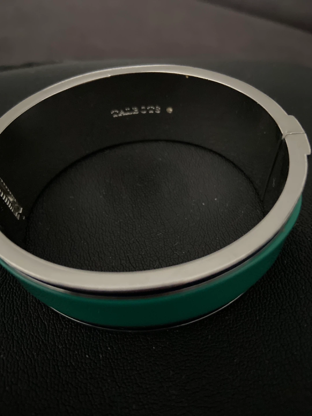 Talbots Green & Silver Bangle Bracelet