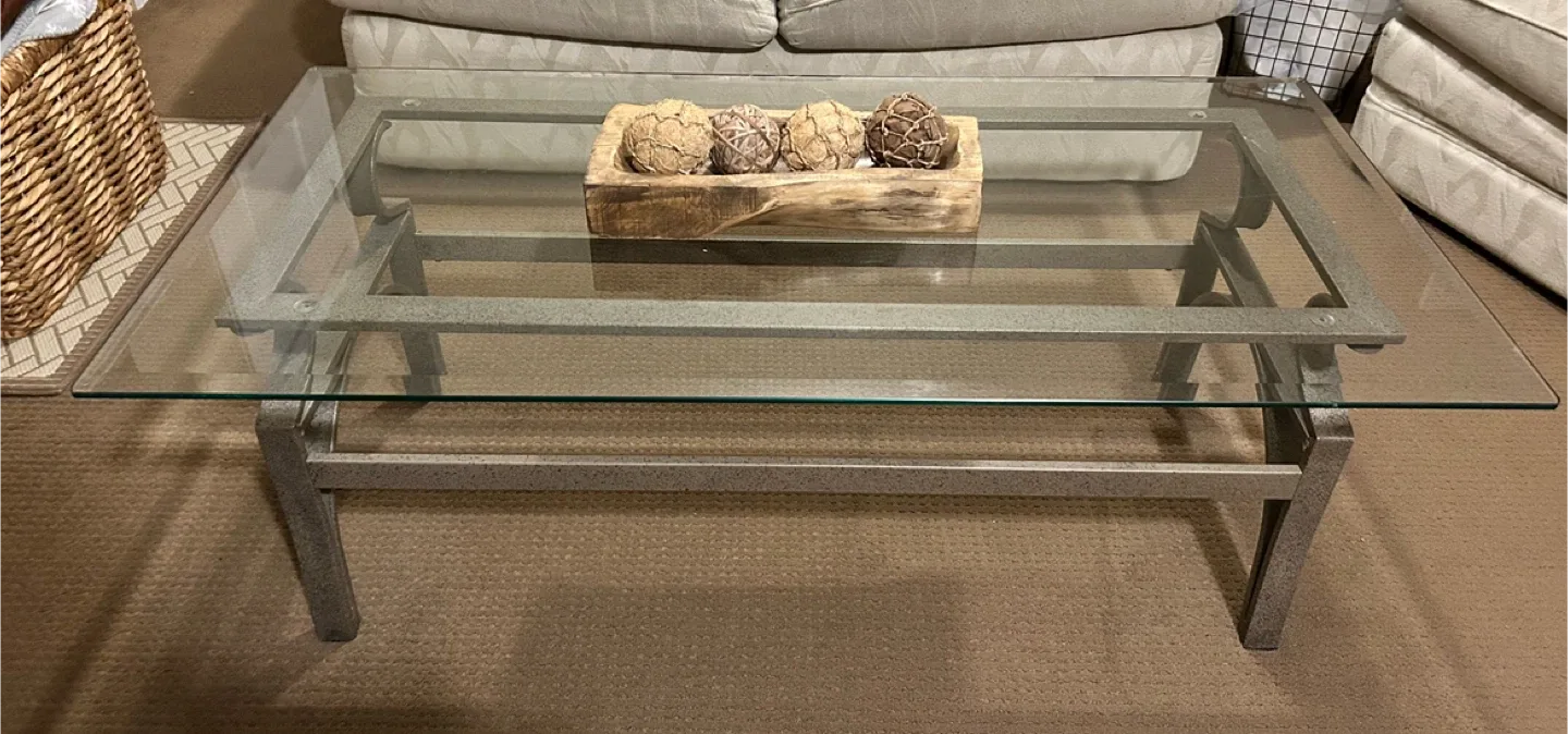 Glass Top Coffee Table and End Table Set image indicator(3)