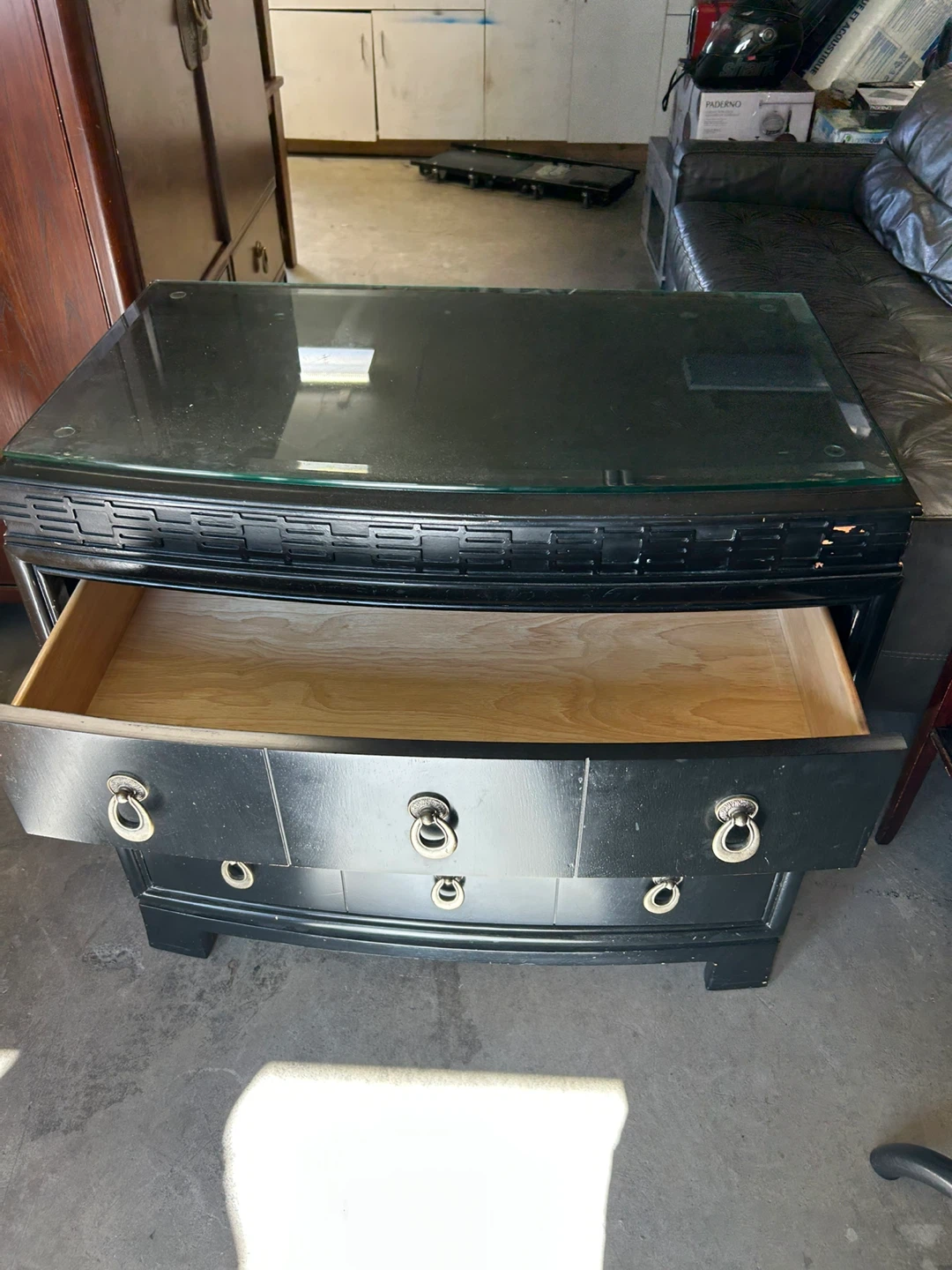 American Drew Black Dresser with Glass Top - photo 2