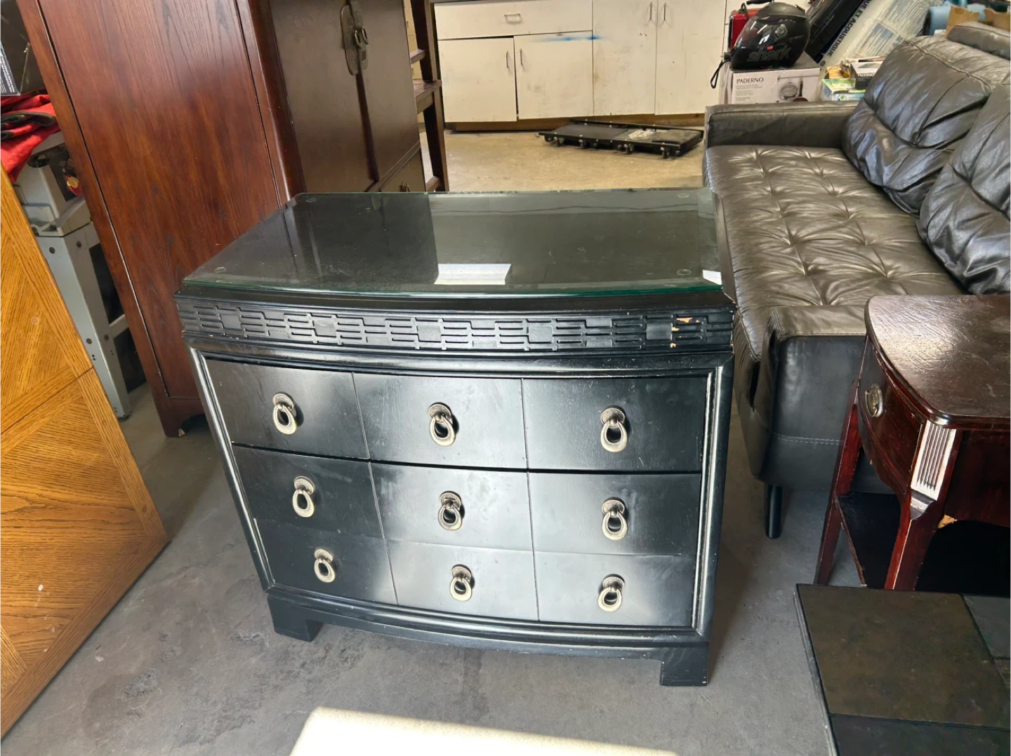 American Drew Black Dresser with Glass Top - photo 3