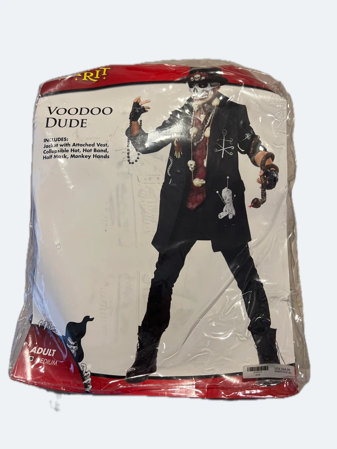 Spirit Halloween Voodoo Dude Costume - Adult Medium