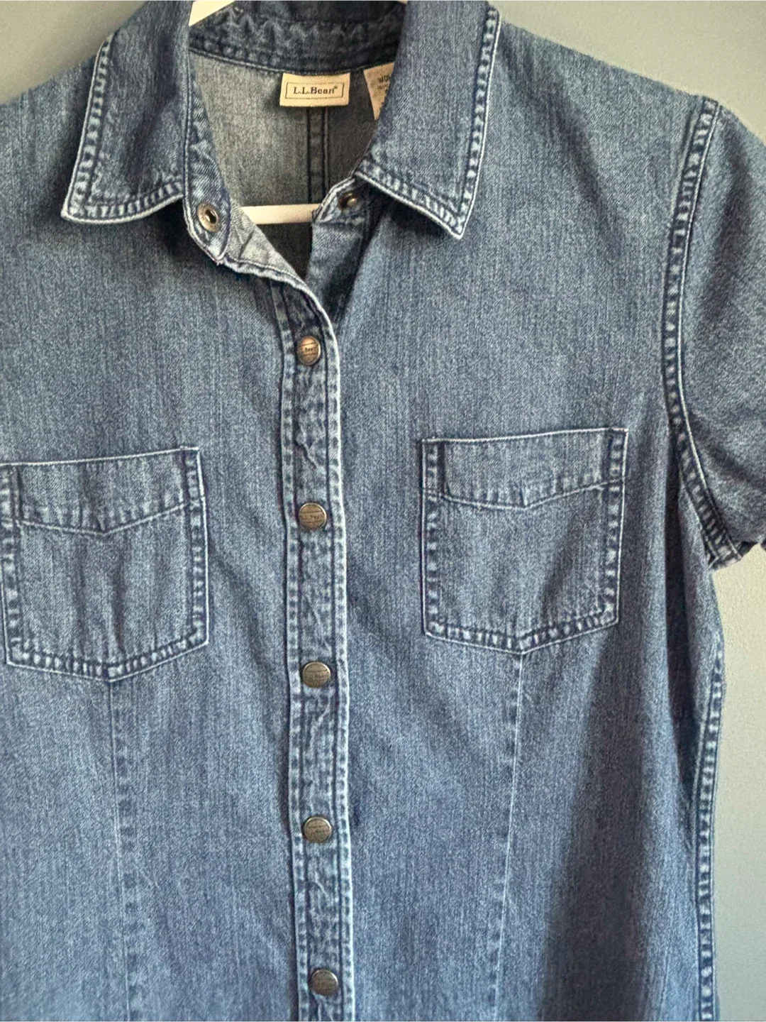 L.L.Bean Women's Denim Shirt Dress - Size 8 image indicator(2)