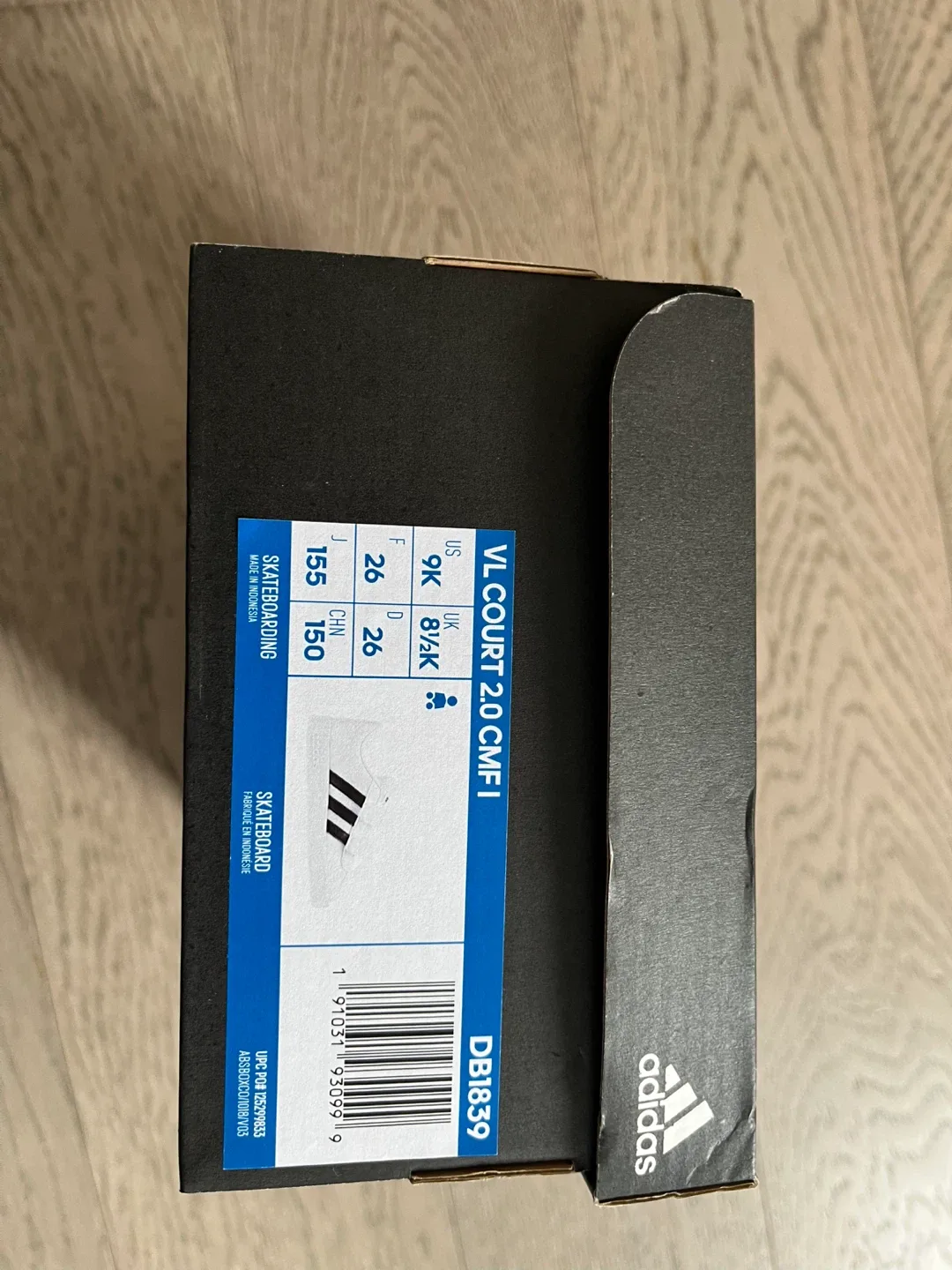 Adidas VL Court 2.0 CMF I - Size 9K (Kids) - New in Box image indicator(2)