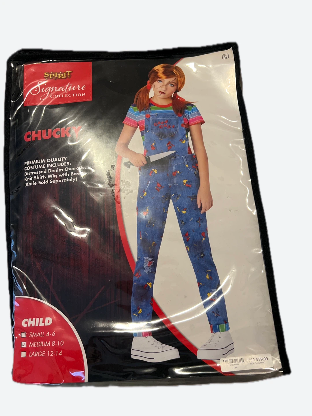 Spirit Chucky Costume - Child medium 8-10