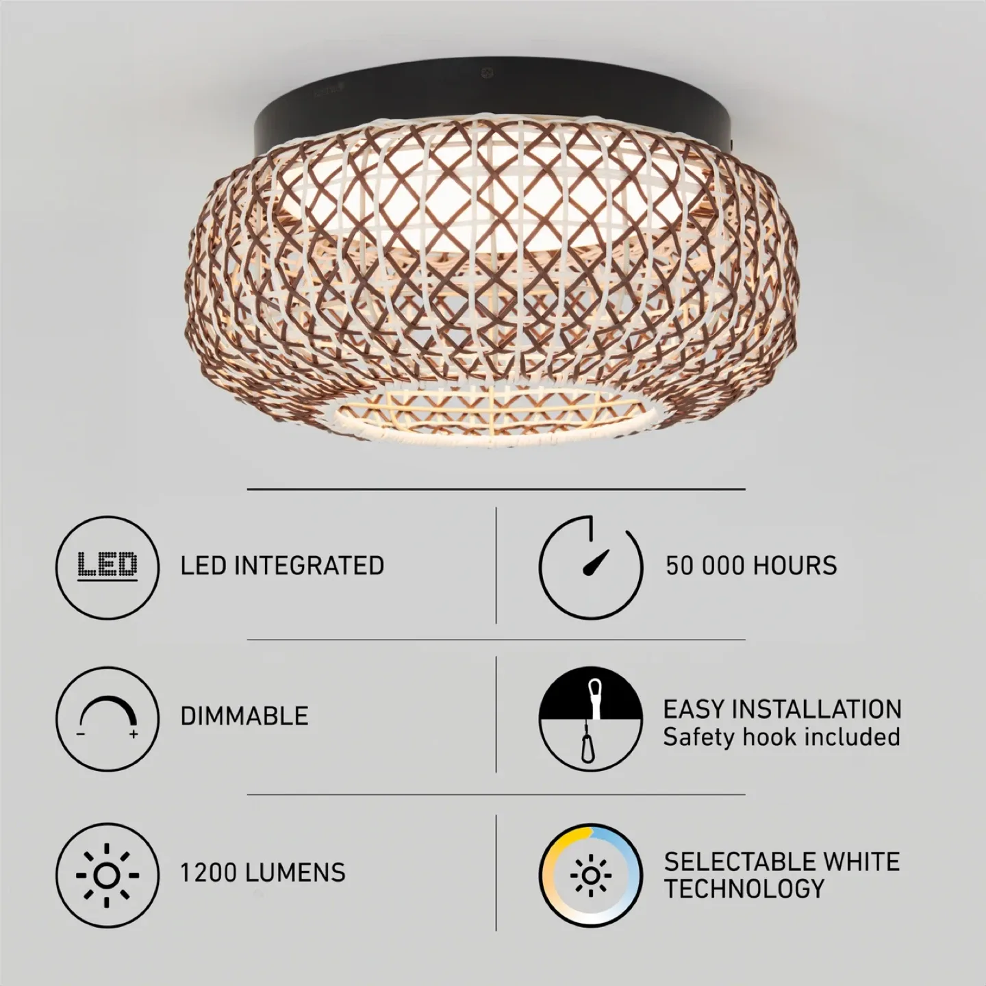 Artika Benson 15” LED flush mount light image indicator(2)