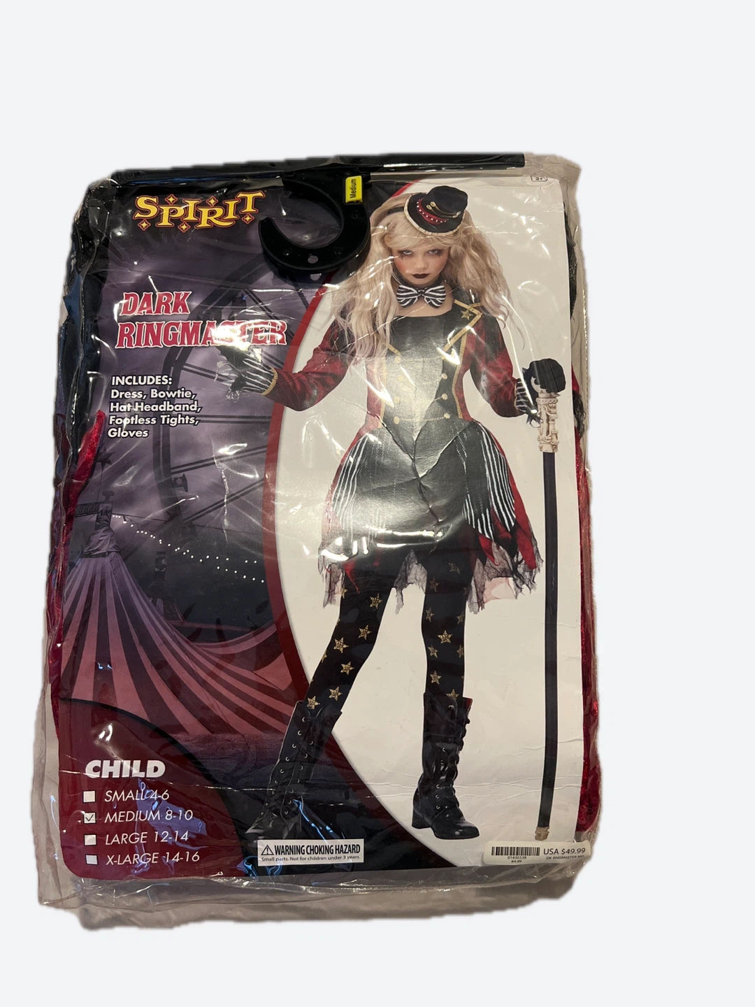 New Spirit Halloween Dark Ringmaster Costume - medium
