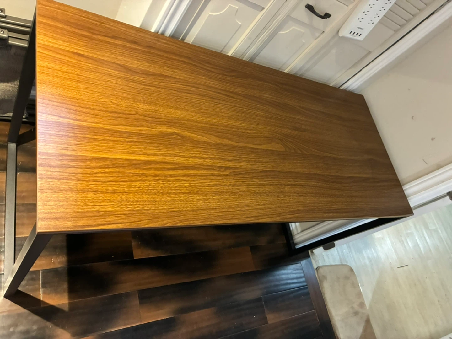 Wood and Black Metal Frame Desk - photo 2