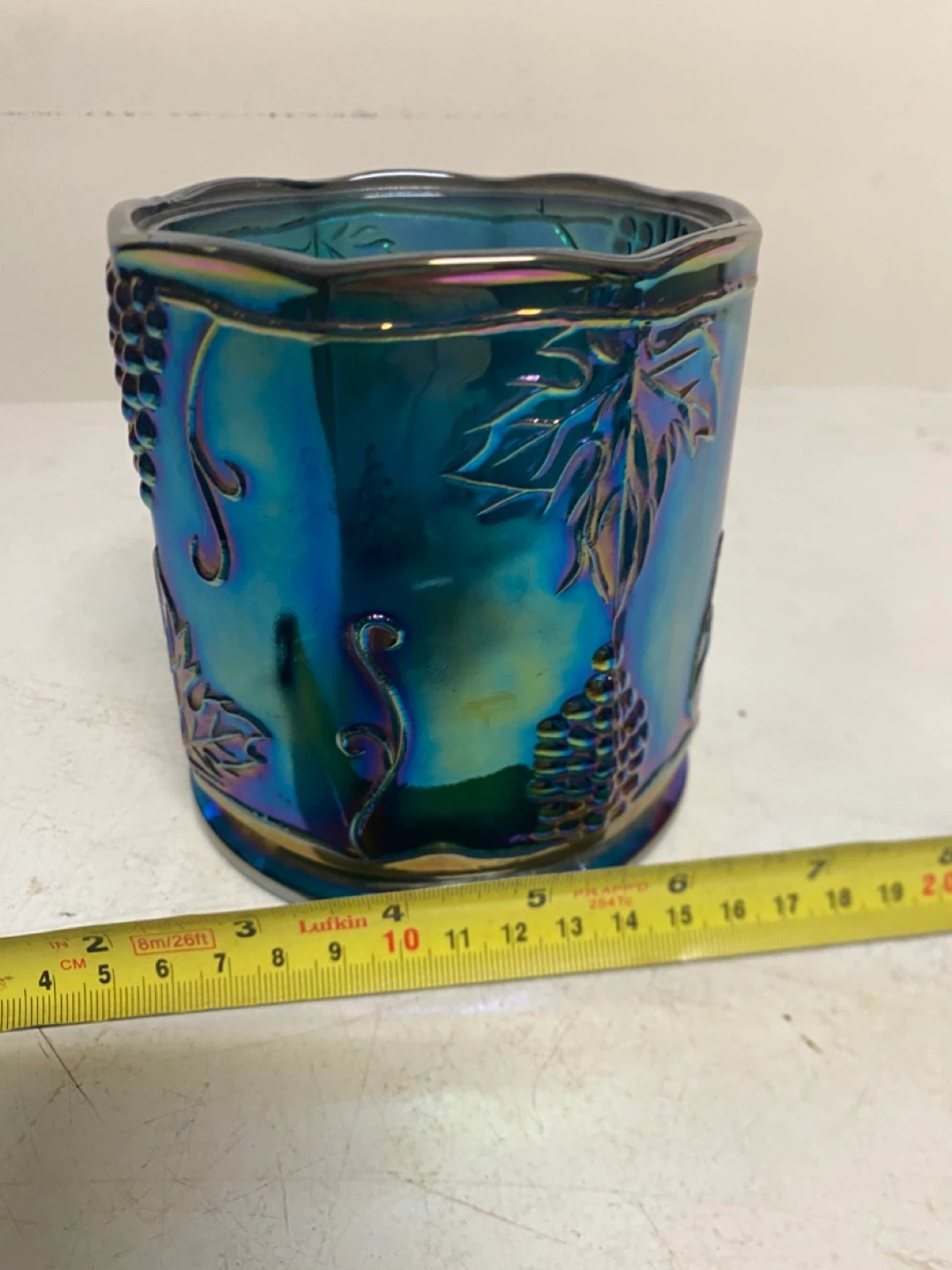 Vintage Iridescent Carnival Glass Vase