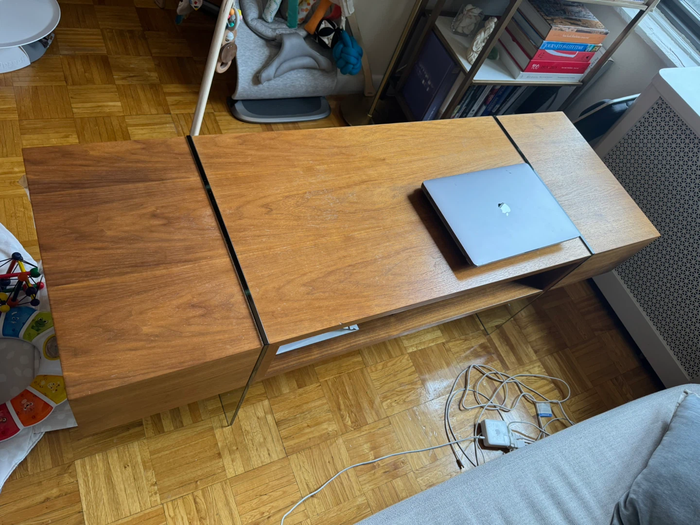 Wood Coffee Table with Storage