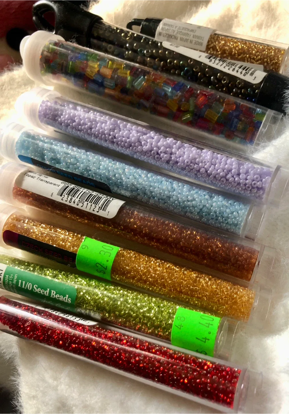 Czech seed beads, Miyuki, ToHo, 10-11