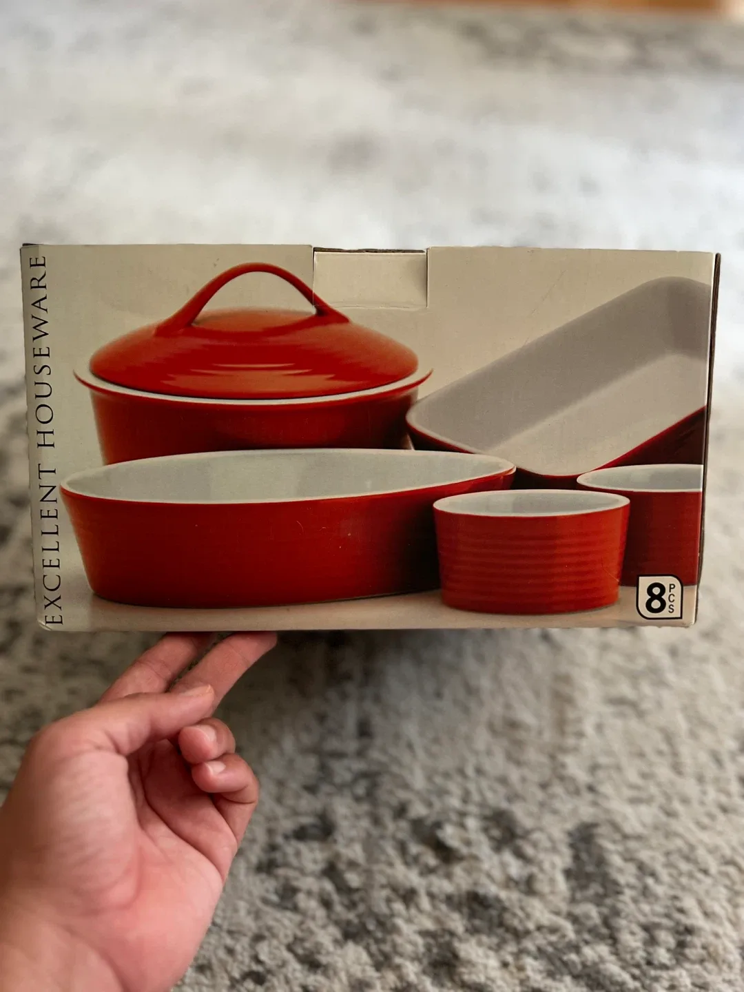 Excellent Houseware 8-Piece Baking Set - Red thumbnail