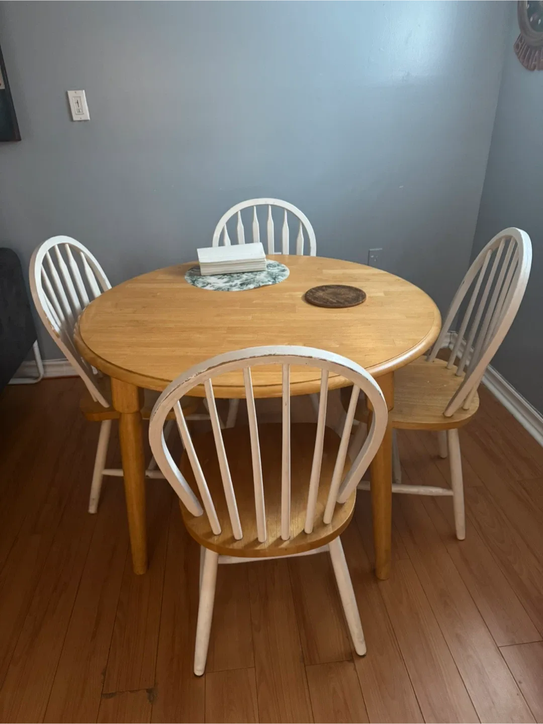 Wooden Dining Table with 4 Chairs thumbnail