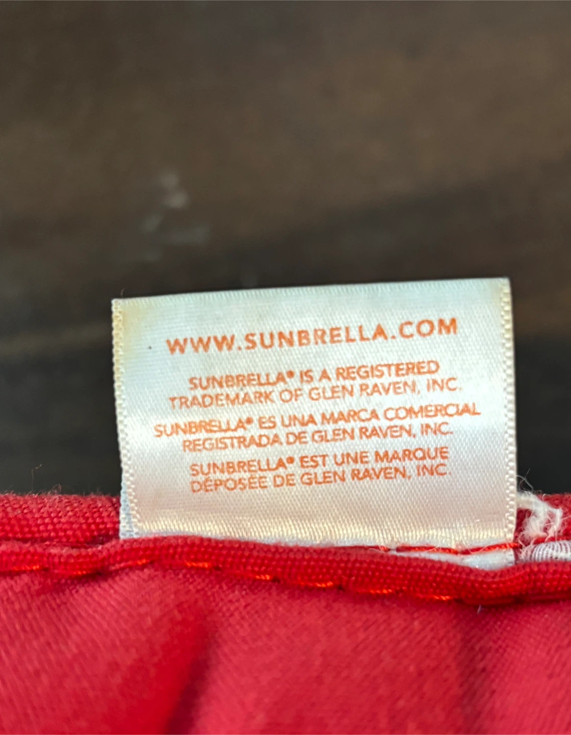 Sunbrella Red Pillow (18” x 9”) - photo 3