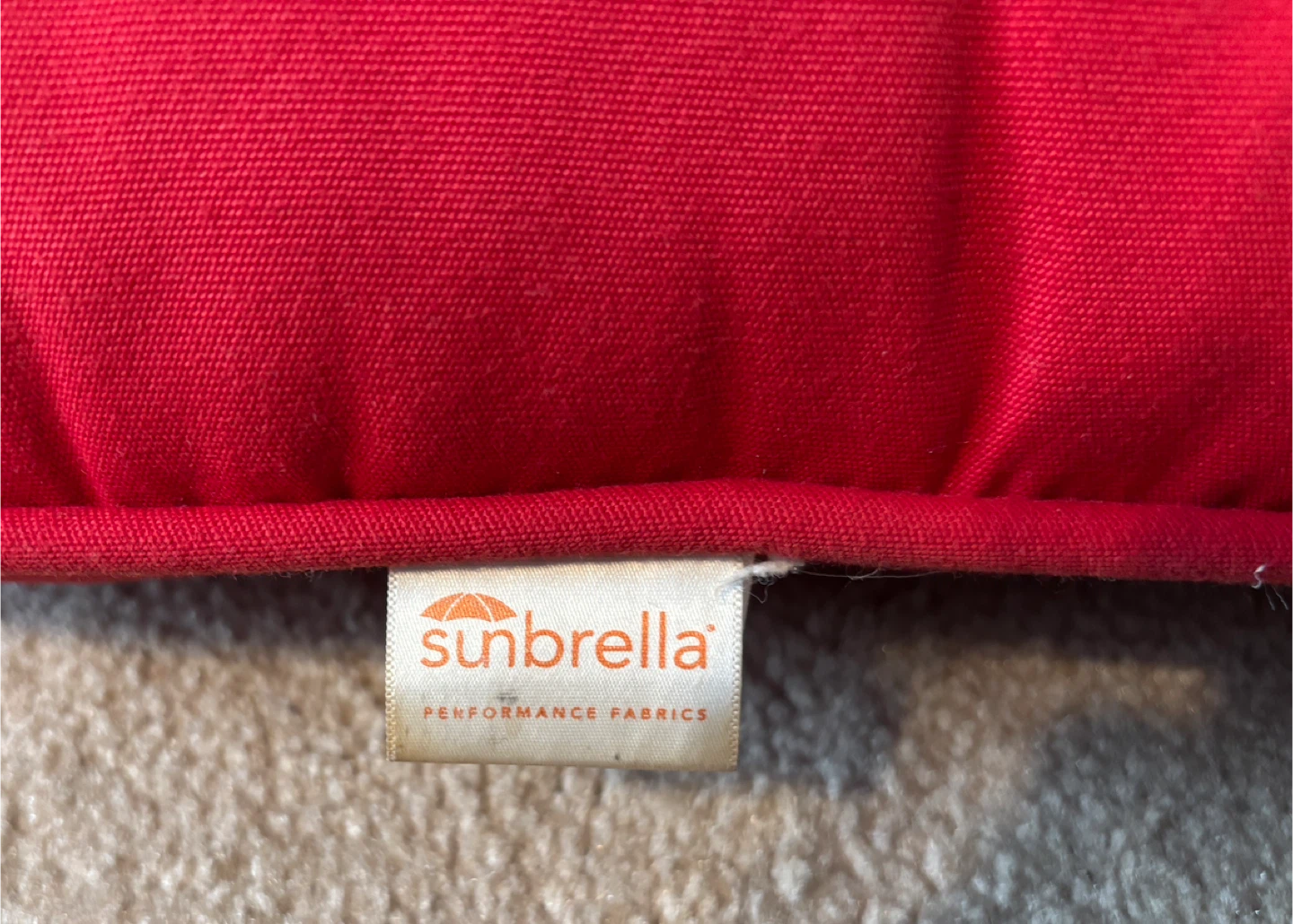 Sunbrella Red Pillow (18” x 9”) - photo 2