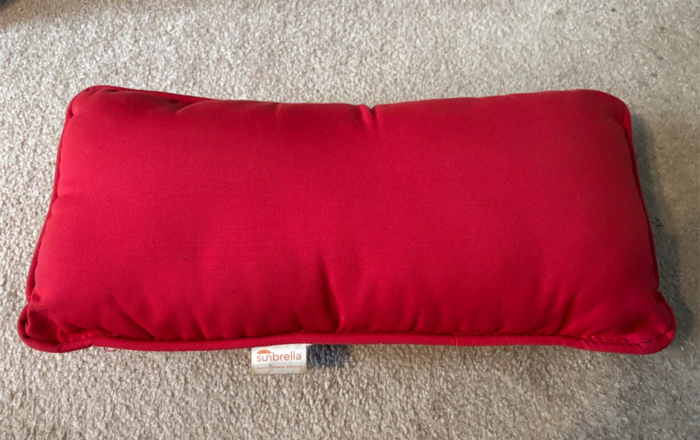 Sunbrella Red Pillow (18” x 9”) - photo 4