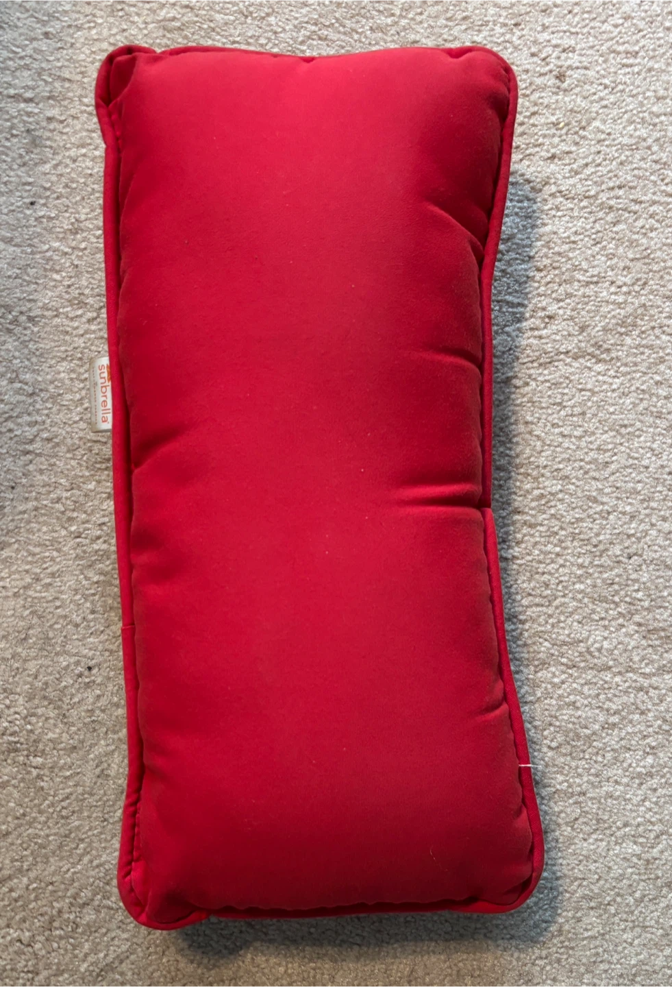 Sunbrella Red Pillow (18” x 9”)