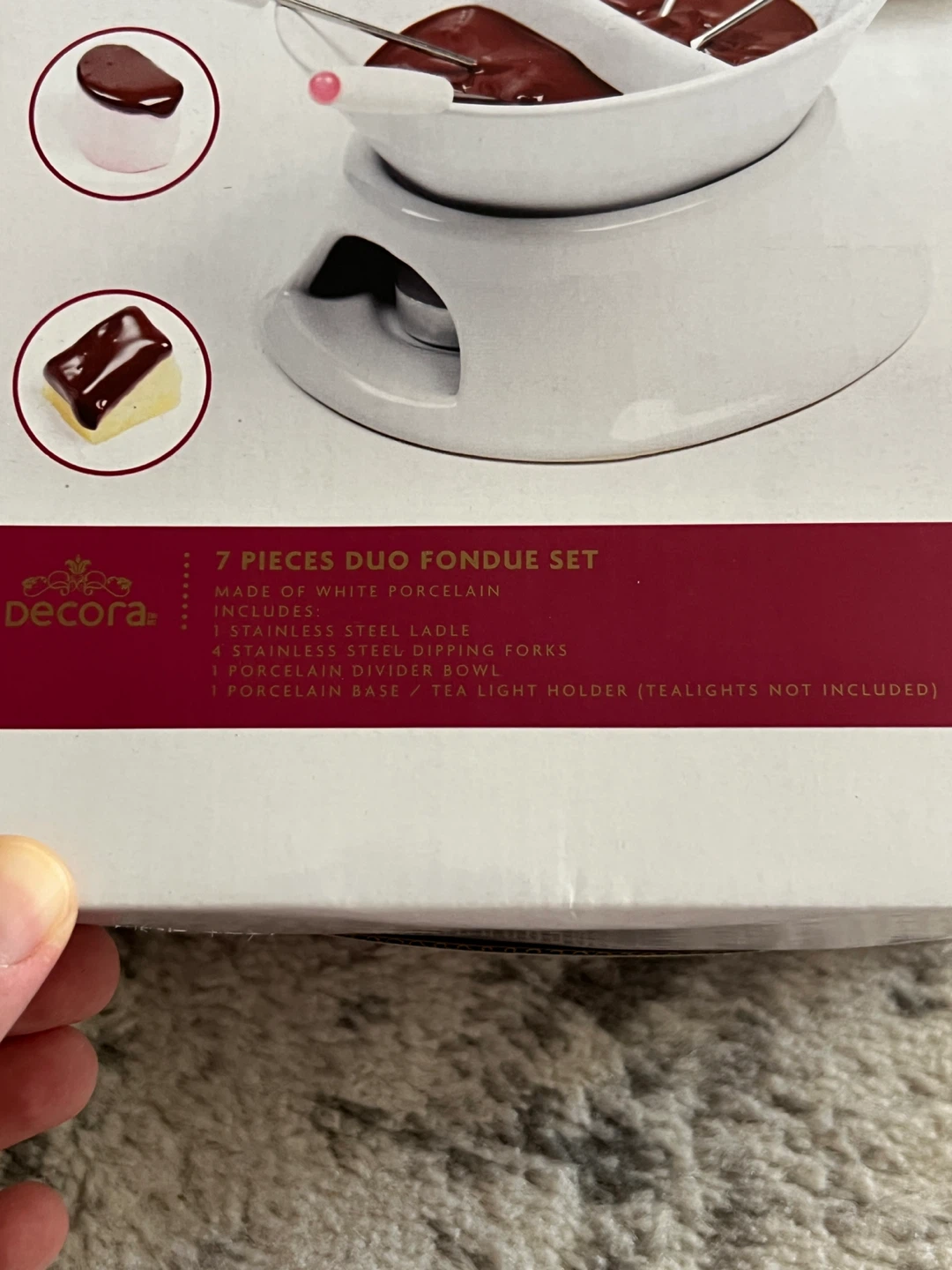 Decora 7-Piece Duo Fondue Set - White Porcelain - photo 2