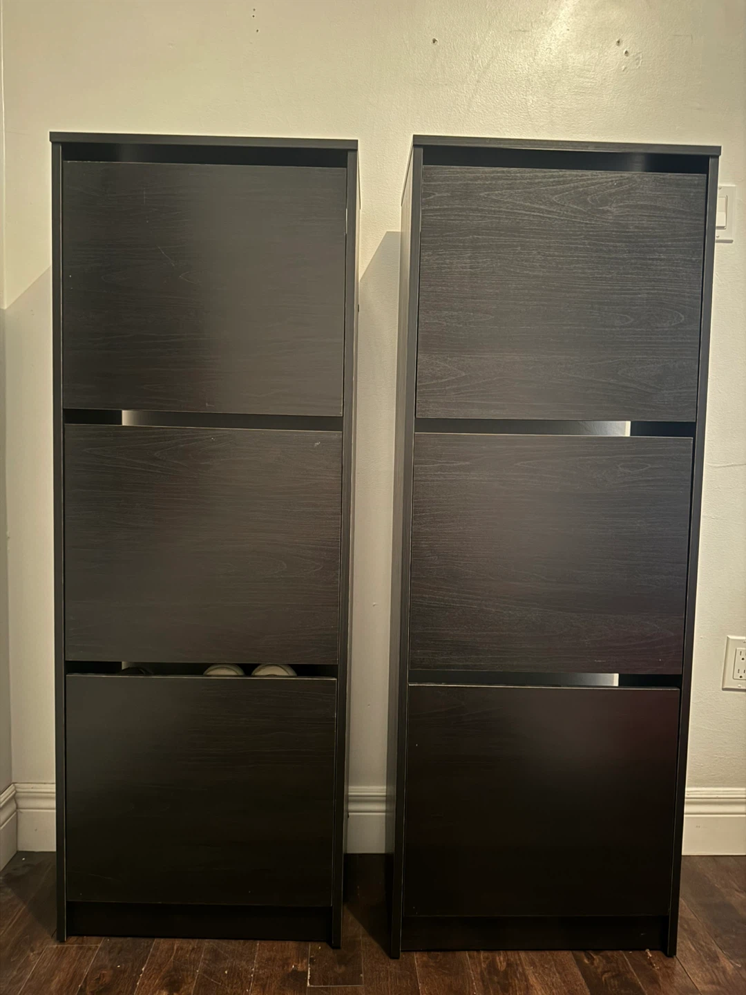 IKEA BISSA Black-Brown Shoe Cabinets- 1 or 2 Available - photo 3