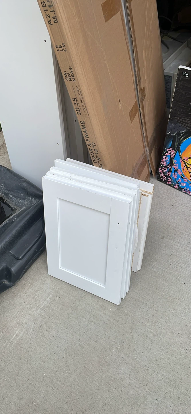 White Cabinet Doors & Frame - 12x12"