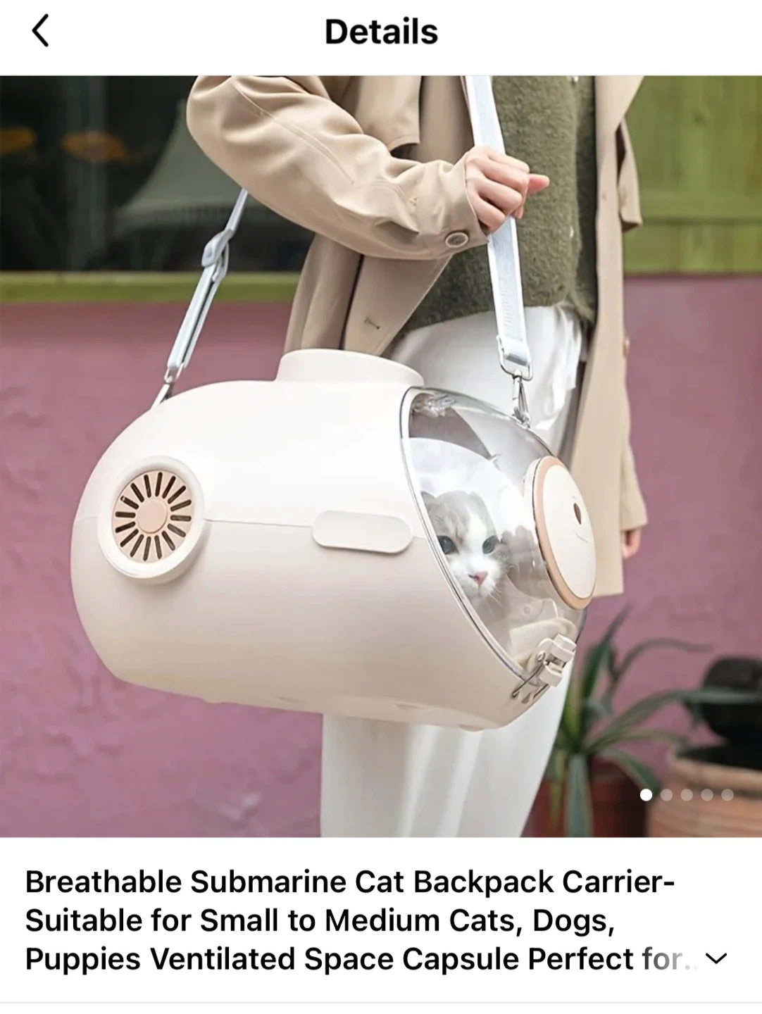 Breathable Submarine Cat Backpack Carrier