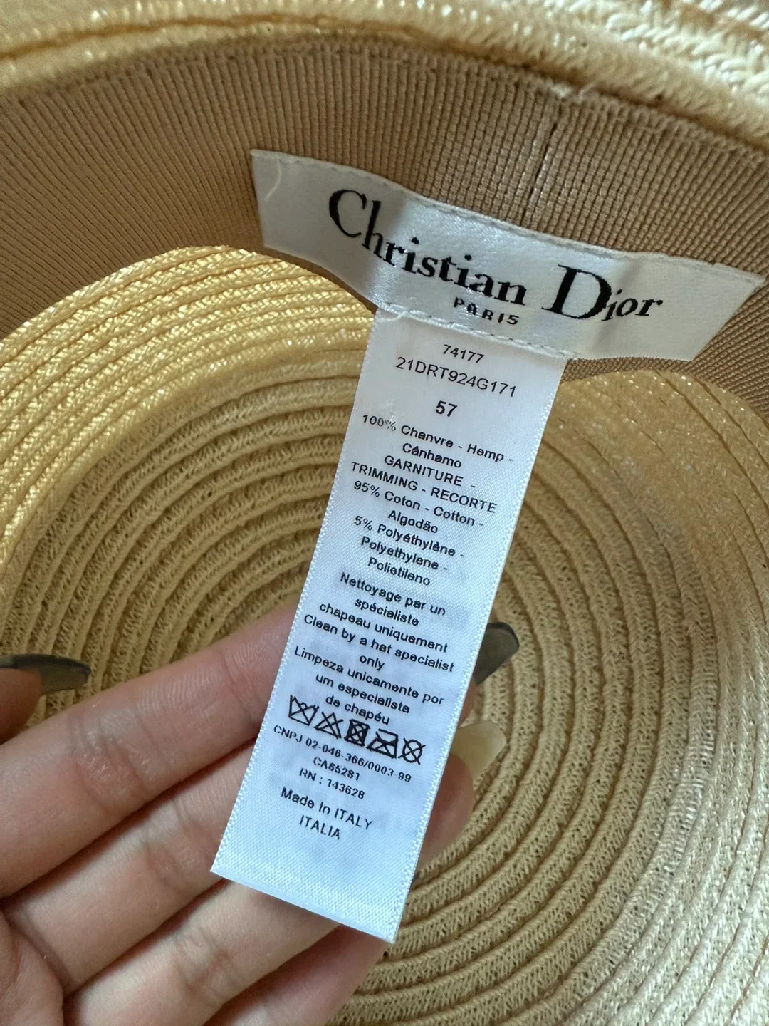 Christian Dior Paris Hat Size 57 image indicator(2)