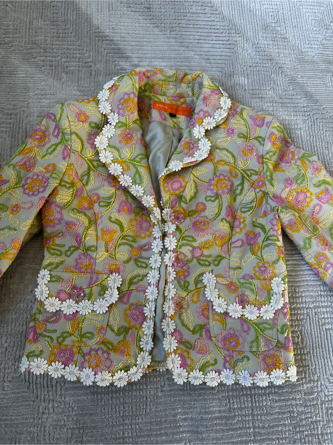 Cynthia Steffe Floral Embroidered Jacket - Size 4