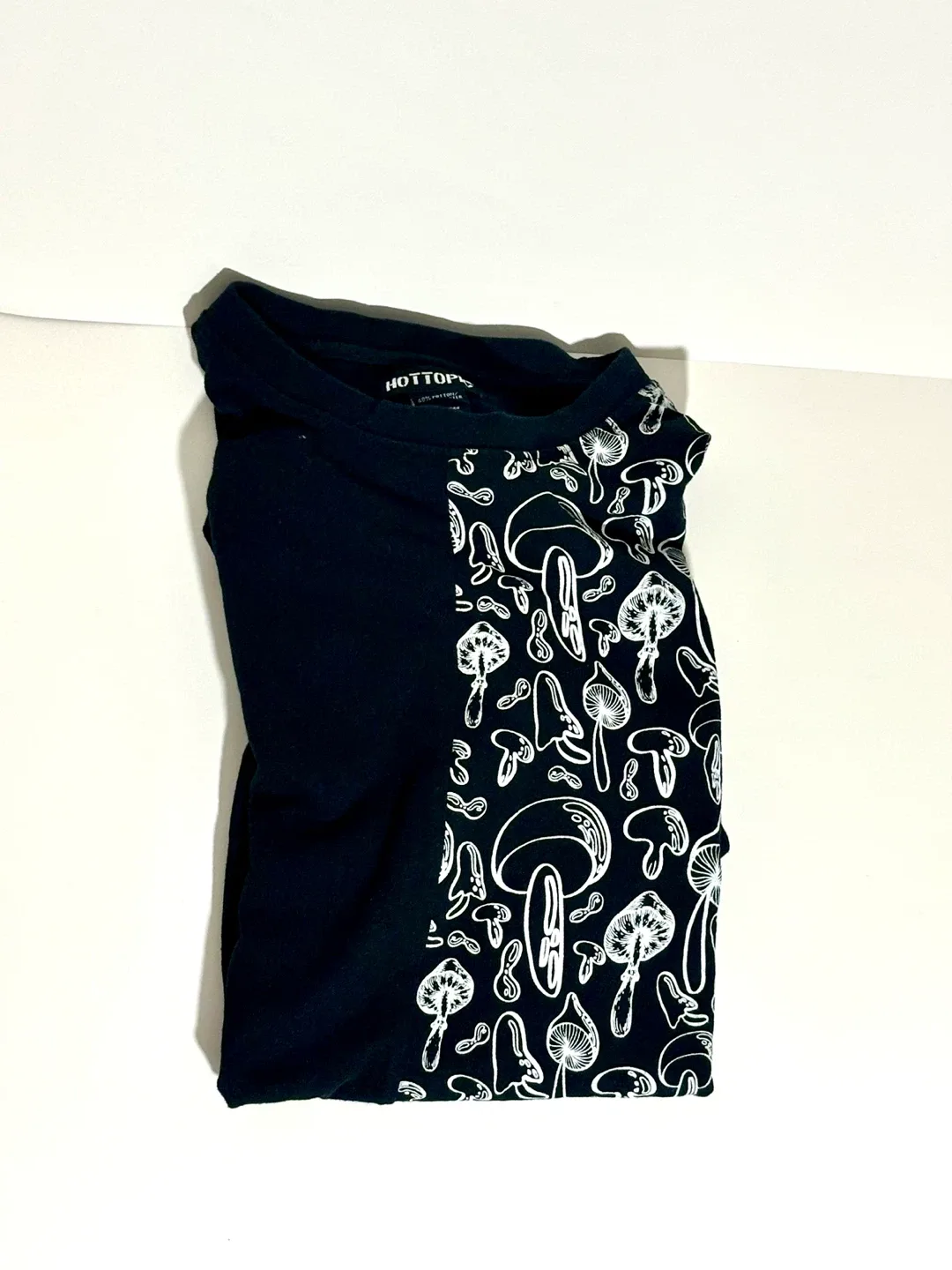 Hot Topic Mushroom Print Tee, Black & White thumbnail
