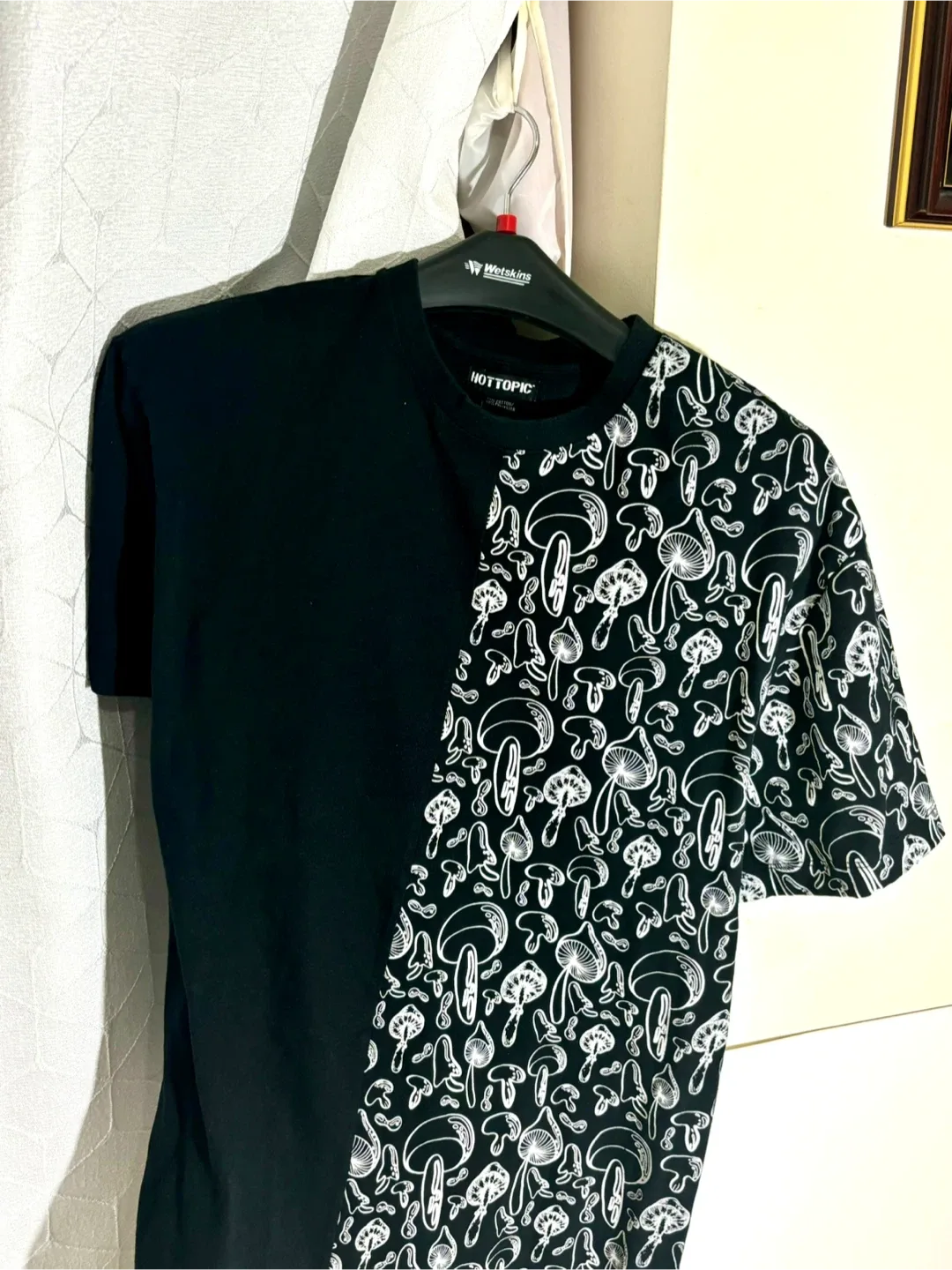 Hot Topic Mushroom Print Tee, Black & White image indicator(2)