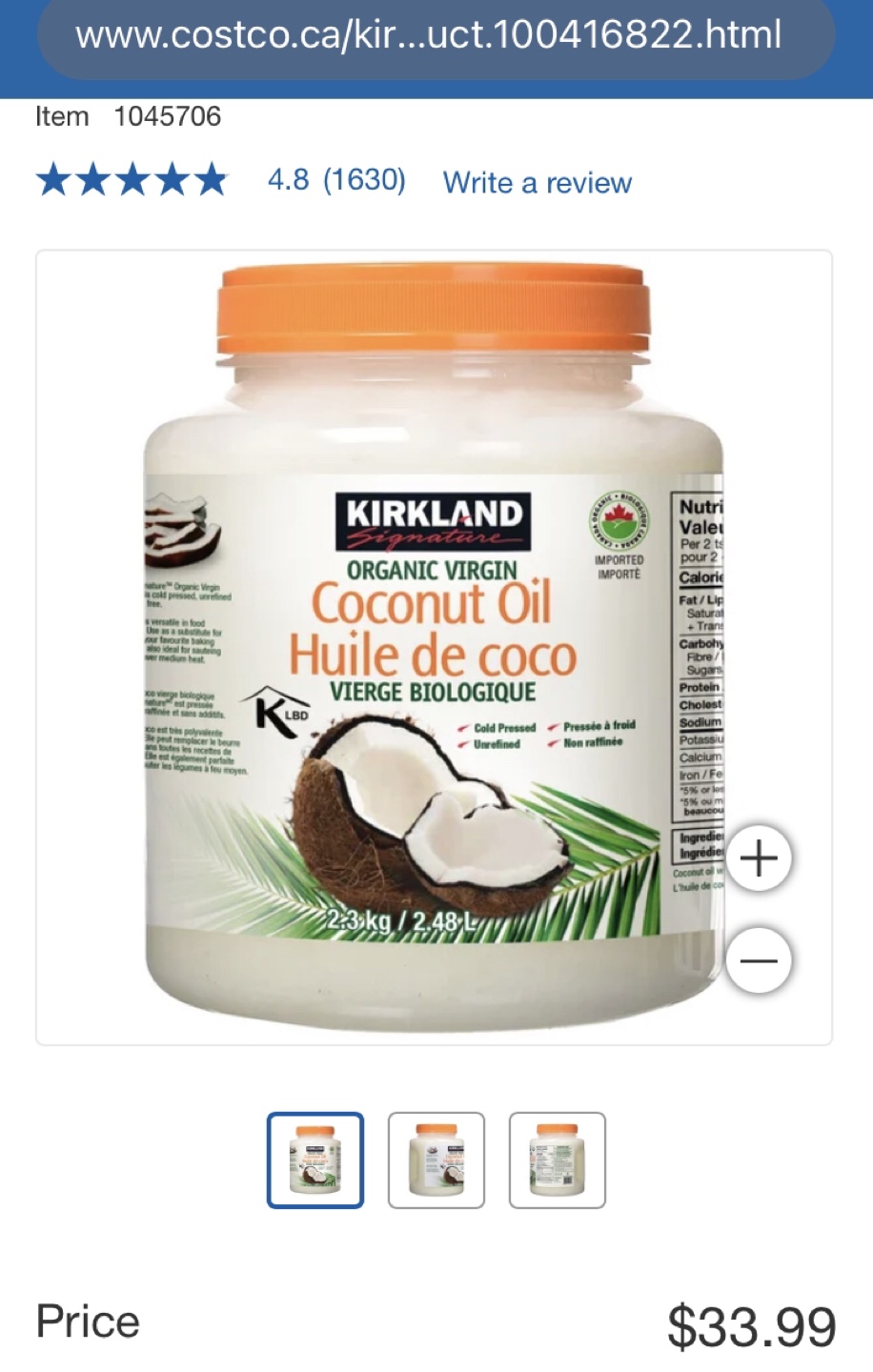 Wanted: Looking for Organic Coconut Oil- Any brand