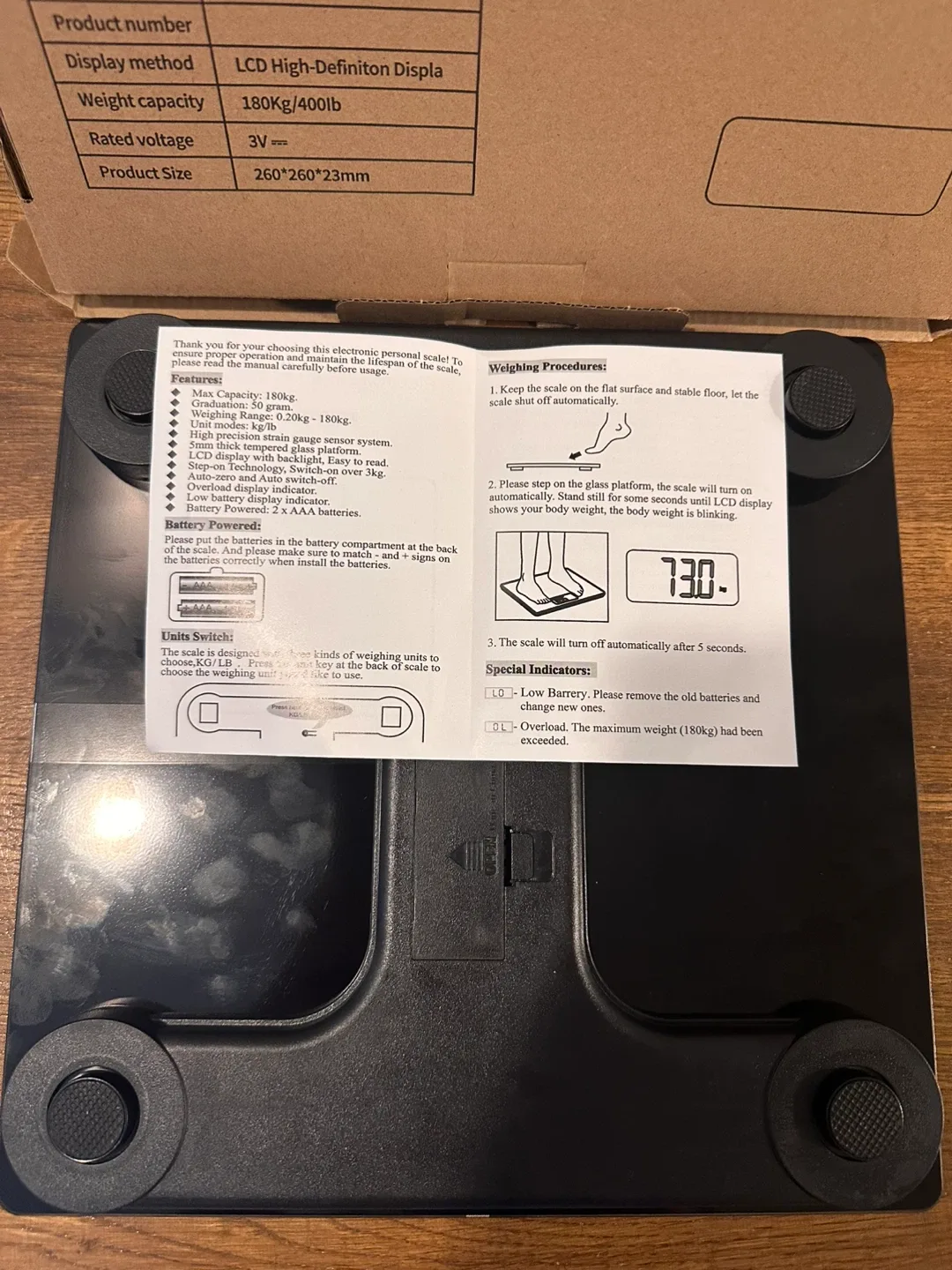 New Electronic Bathroom Scale - New in Box image indicator(4)