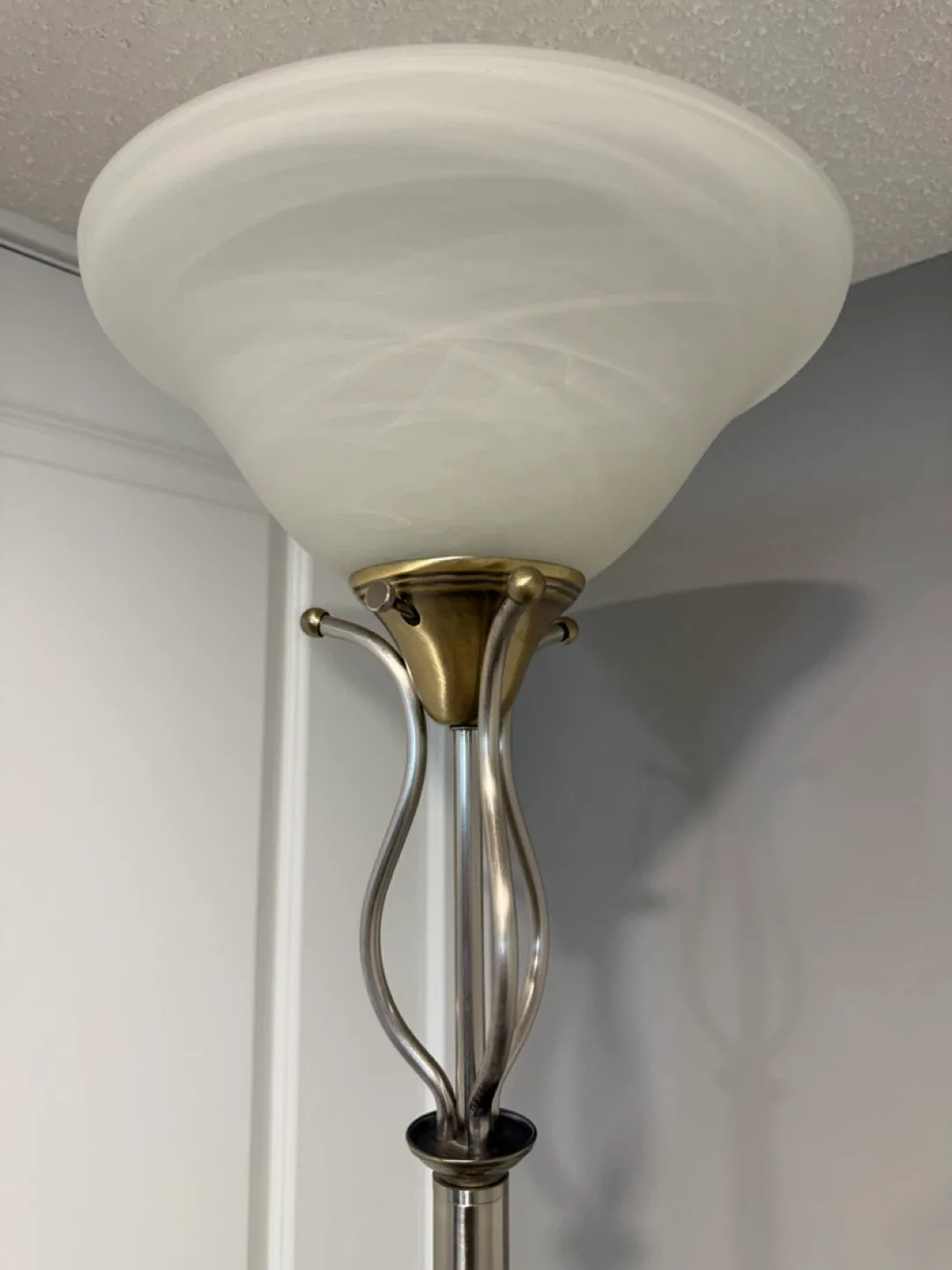 As New Stainless Steel Lamp Set - Floor Lamp and Table Lamp image indicator(5)