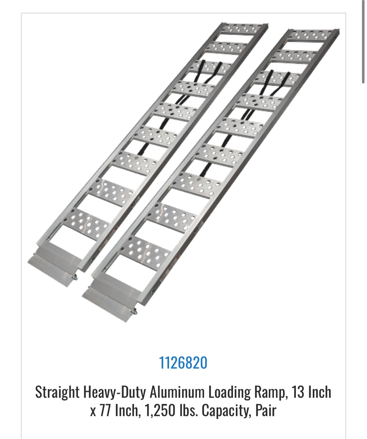 Reese Explore Aluminum Loading Ramp - 625 lbs Capacity