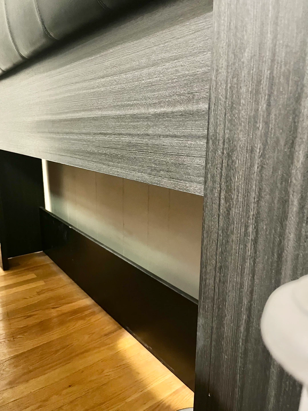Grey Headboard with Bookshelf + frame - photo 4