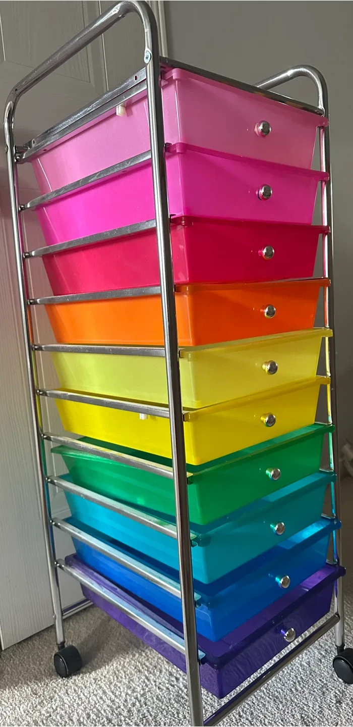 Rainbow Rolling Storage Cart thumbnail