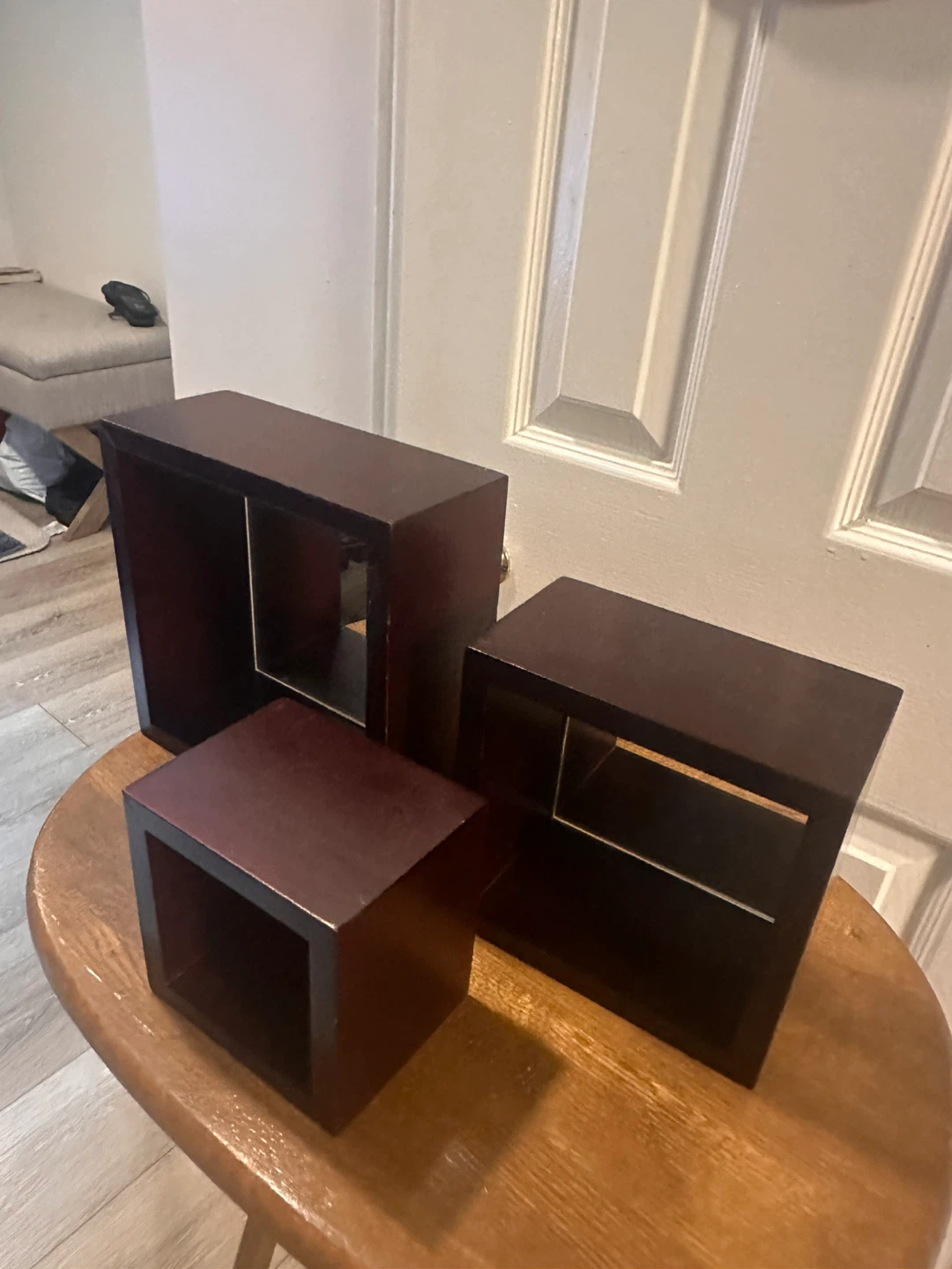 New Set of 3 Brown Display Shelves - photo 3